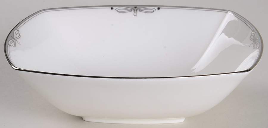 Platinum Ribbons Square Soup Bowl by Mikasa-1