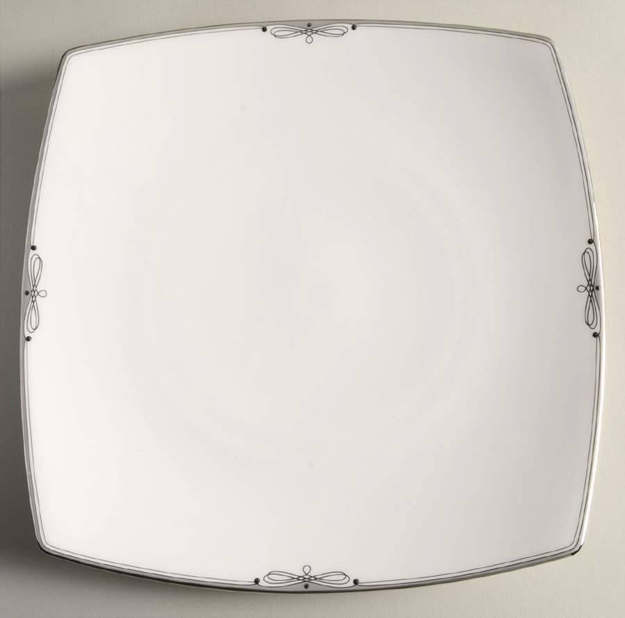 Platinum Ribbons Dinner Plate by Mikasa-1