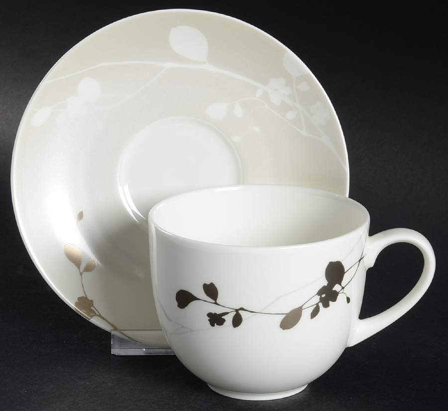 Takaya Flat Cup & Saucer Set by Mikasa-1