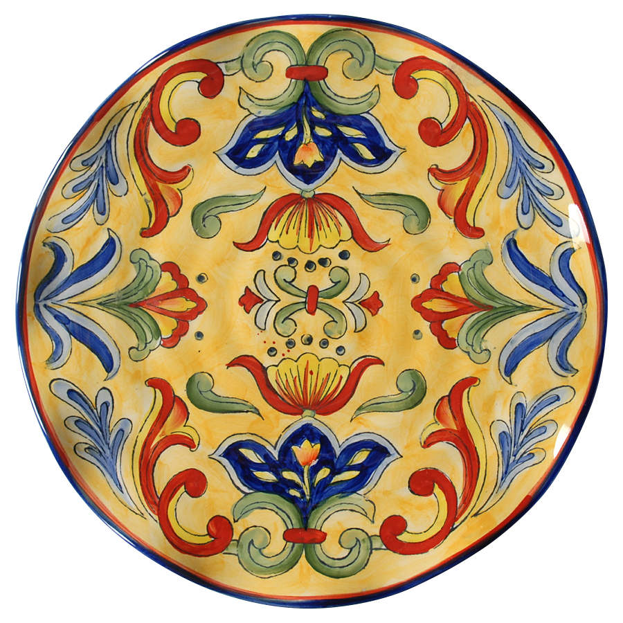 Yellow Talavera Dinner Plate by Maxcera Corp-1