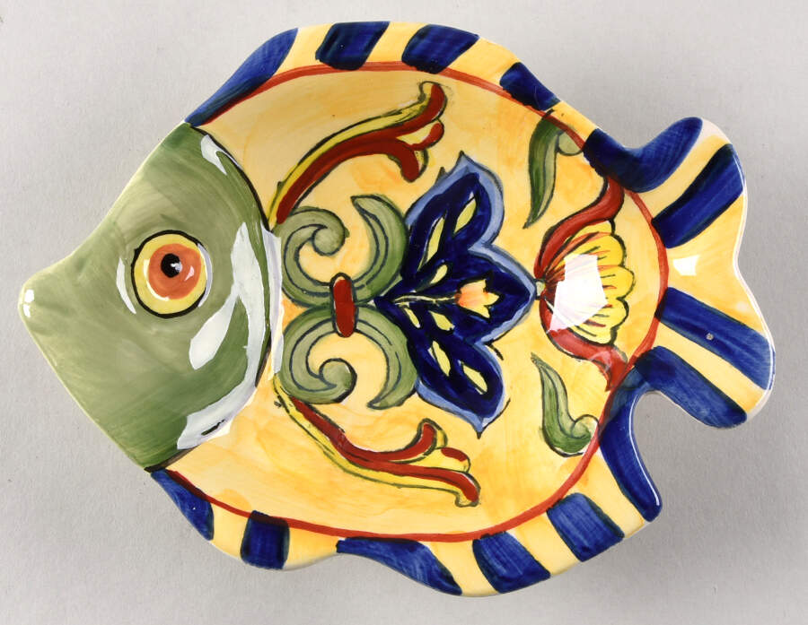 Yellow Talavera Dipping Plate by Maxcera Corp-1
