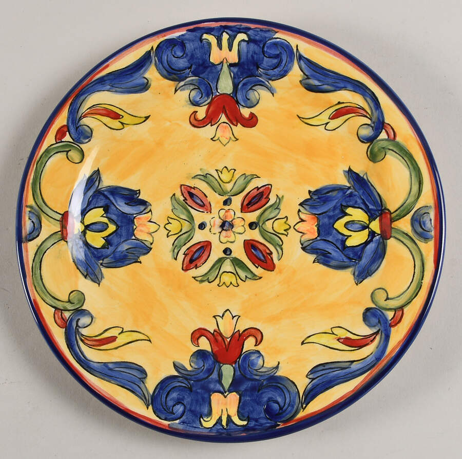 Yellow Talavera Salad Plate by Maxcera Corp-1