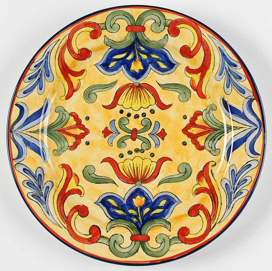 Yellow Talavera Dinner Plate by Maxcera Corp-1