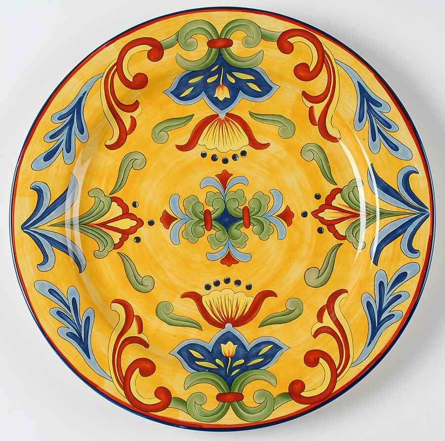 Yellow Talavera Service Plate (Charger) by Maxcera Corp-1