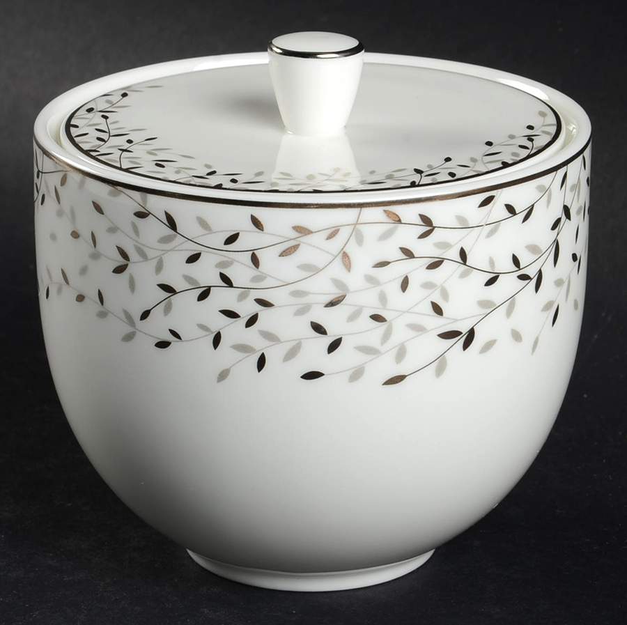 Shimmer Vine Sugar Bowl & Lid by Mikasa-1