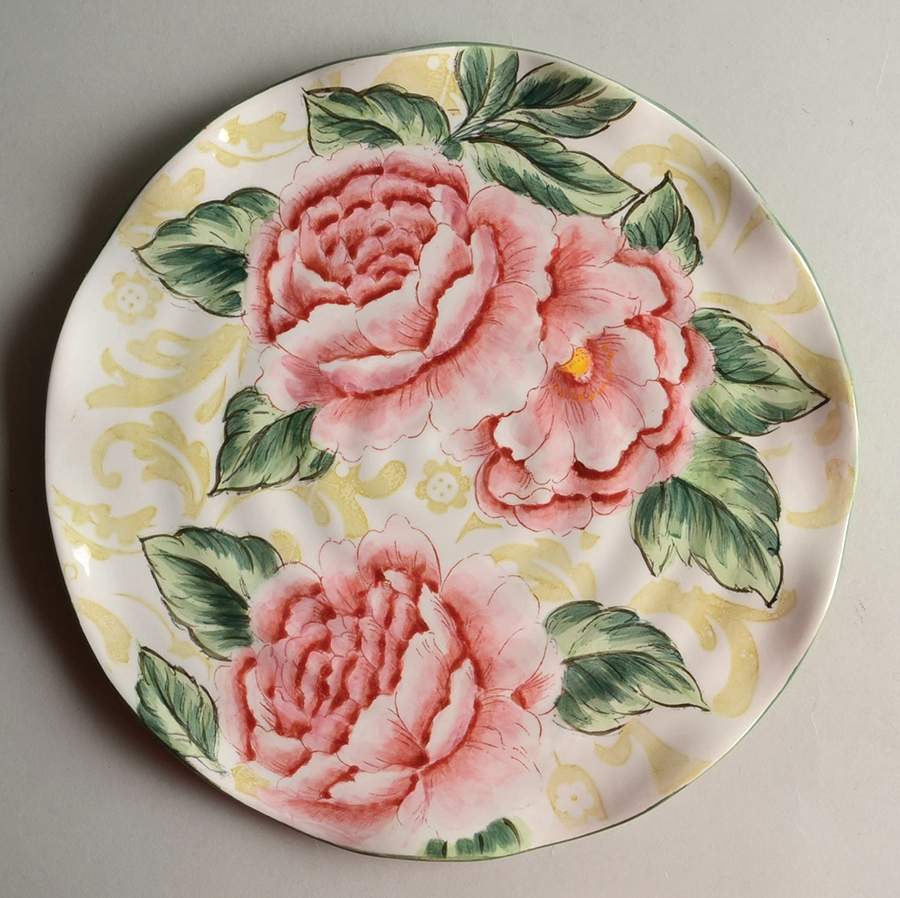 Big Pink Peony Dinner Plate by Maxcera Corp-1