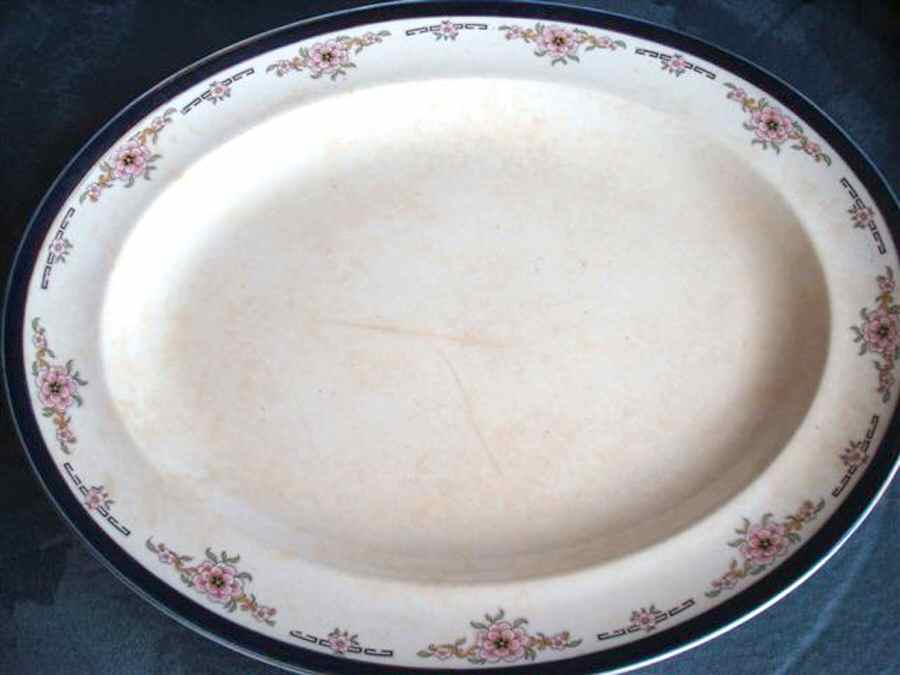 MEA292 13" Oval Serving Platter by Alfred Meakin-1
