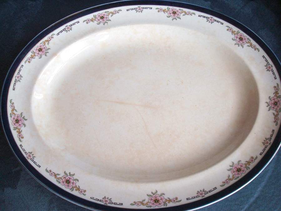 MEA292 14" Oval Serving Platter by Alfred Meakin-1
