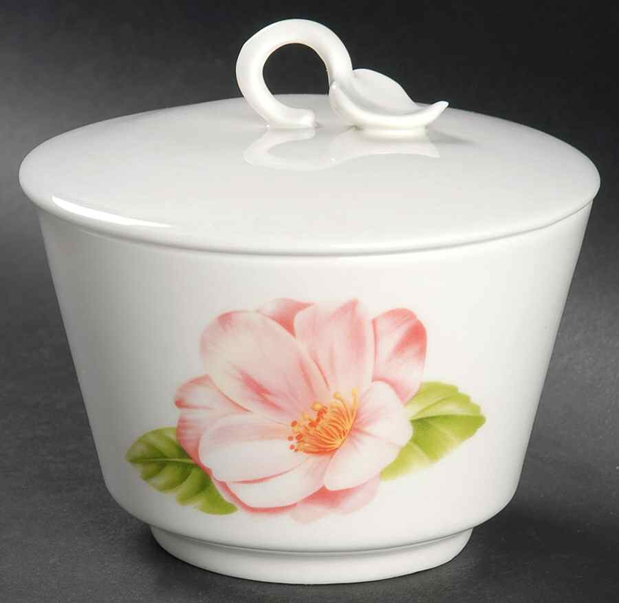 Tea Blossom Sugar Bowl & Lid by Martha Stewart-1