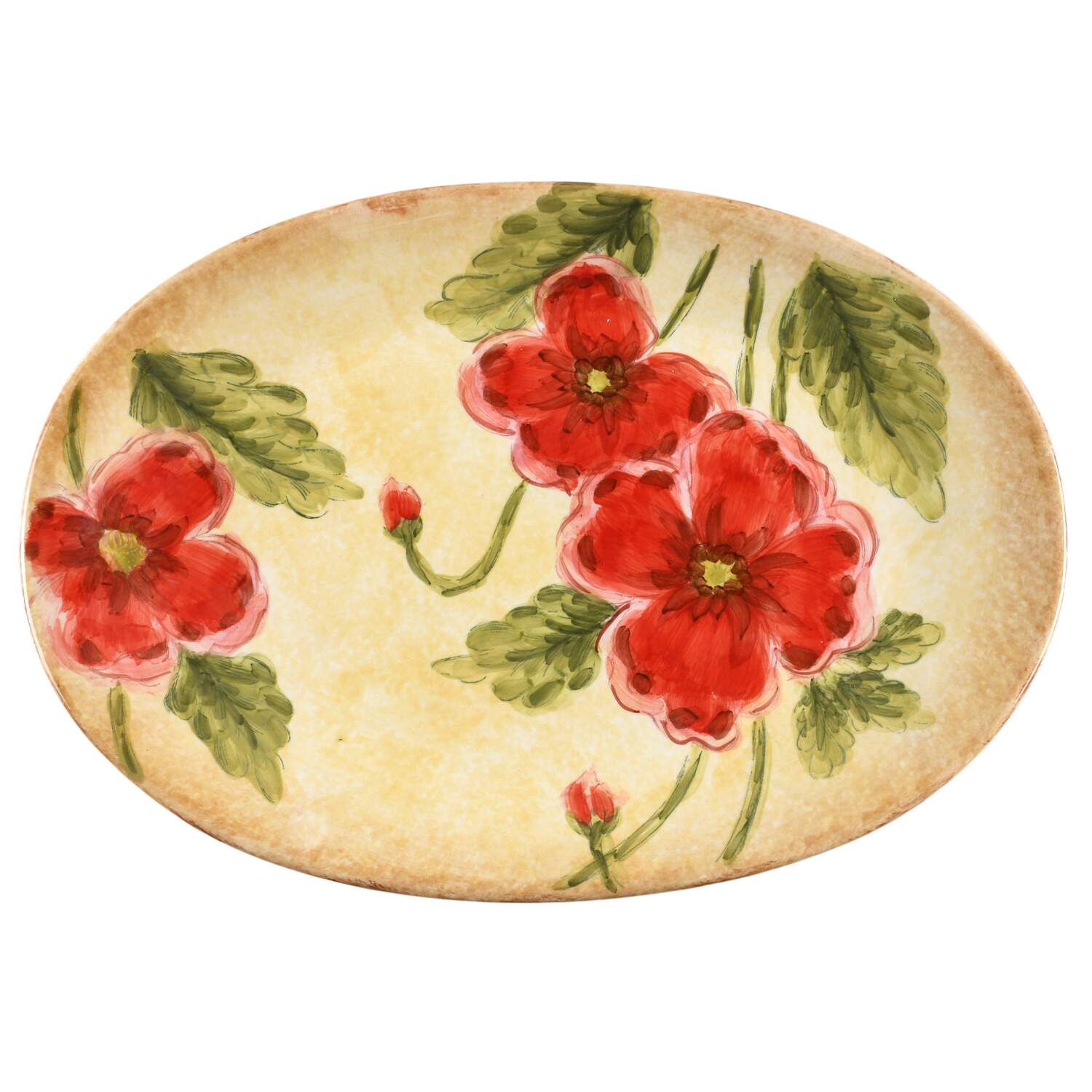 Poppies 14" Oval Serving Platter by Maxcera Corp-1