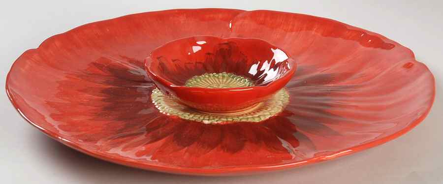 Poppies 1 Piece Figural Chip and Dip by Maxcera Corp-1