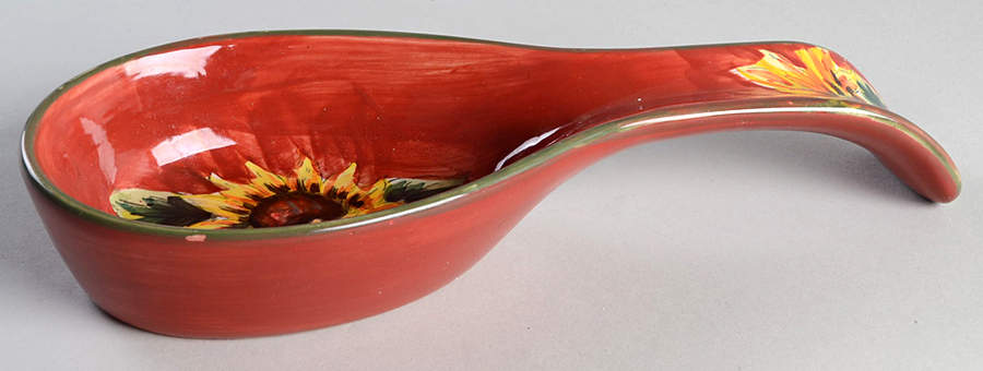 Red Sunflower Spoon Rest/Holder (Holds 1 Spoon) by Maxcera Corp-1
