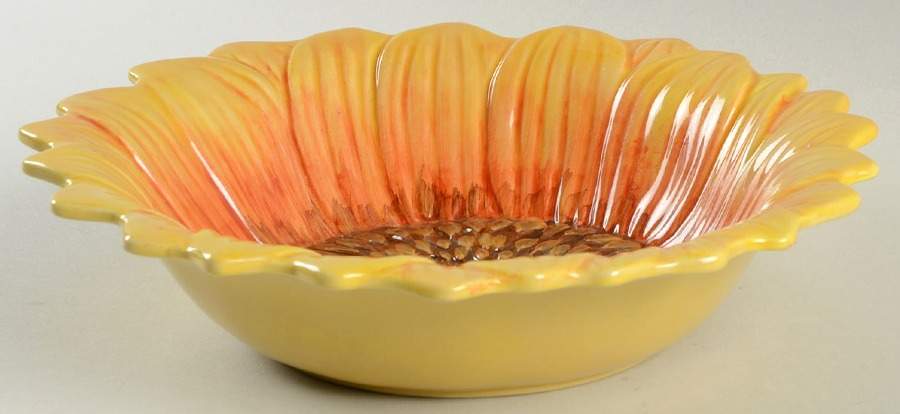 Sunset Sunflower 9" Round Serving Bowl by Maxcera Corp-1