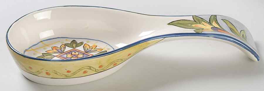 Green Talavera Spoon Rest/Holder (Holds 1 Spoon) by Maxcera Corp-1