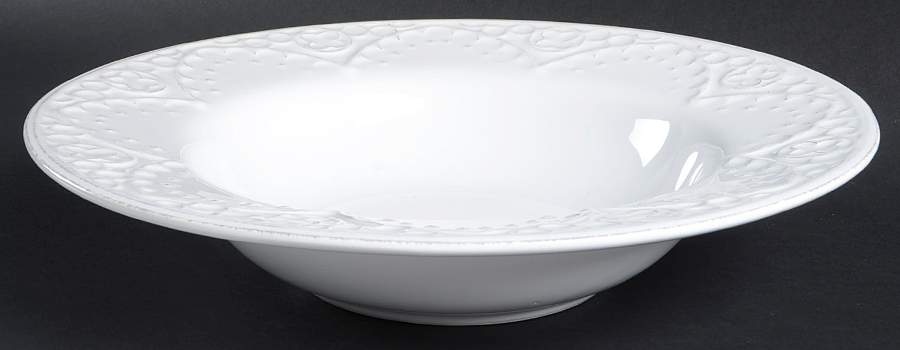Batalha White 13" Pasta Serving Bowl by Matceramica-1