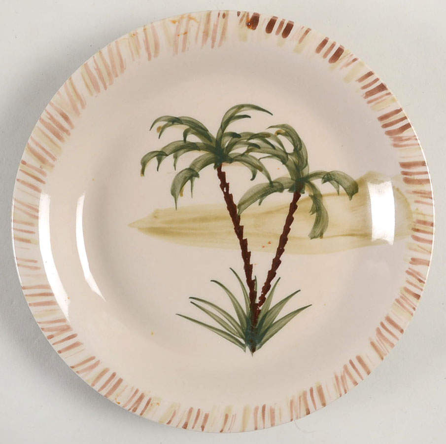 Tropic Palm Salad Plate by Mulberry Home Collection-1
