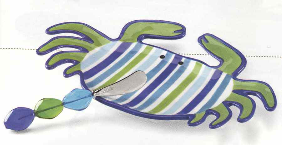Go Fish Cheese Tray & Spreader Set by Mud Pie-1