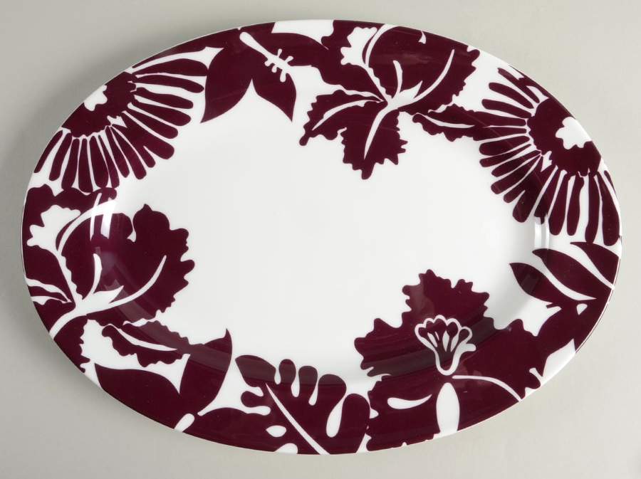Claret 14" Oval Serving Platter by Missoni Home-1