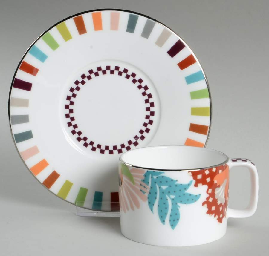 Tropical Flat Cup & Saucer Set by Missoni Home-1