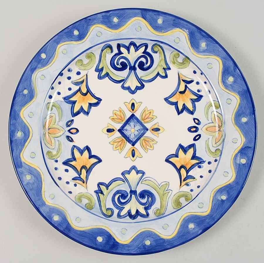 Blue Talavera Dinner Plate by Maxcera Corp-1
