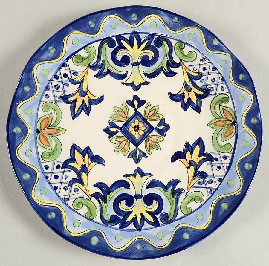 Blue Talavera Dinner Plate by Maxcera Corp-1