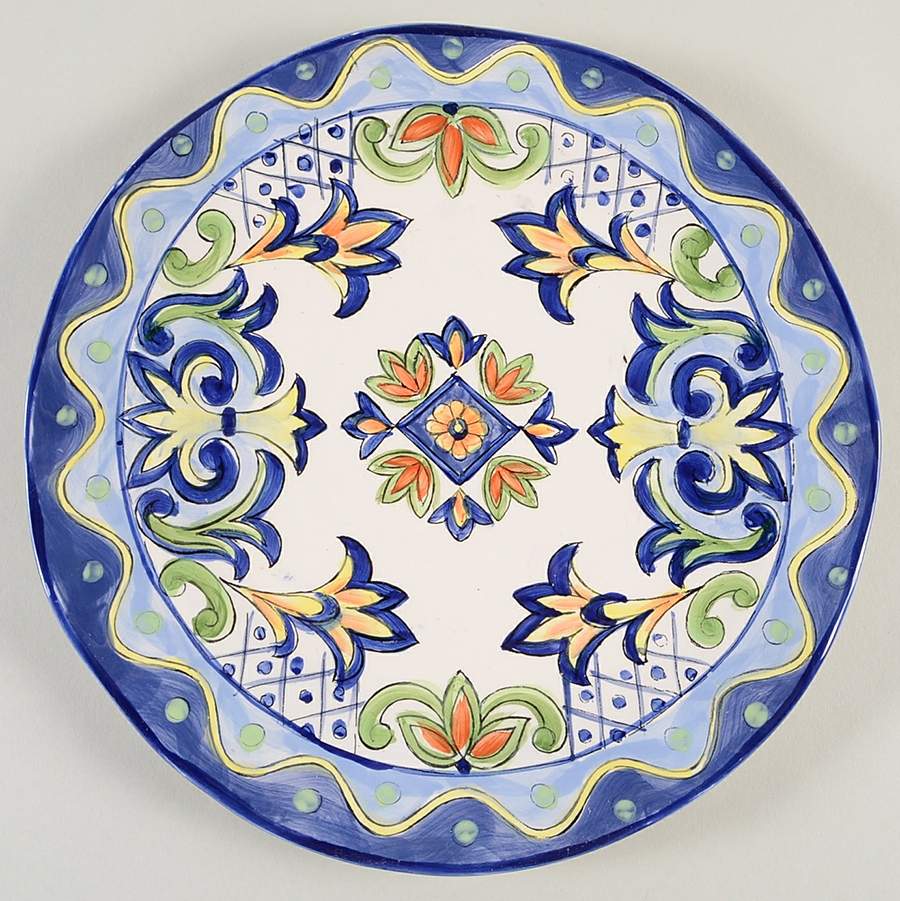 Blue Talavera Cake Plate by Maxcera Corp-1