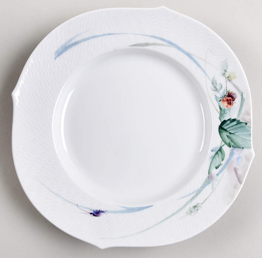 Woodland Flora Salad Plate by Meissen (Germany)-1