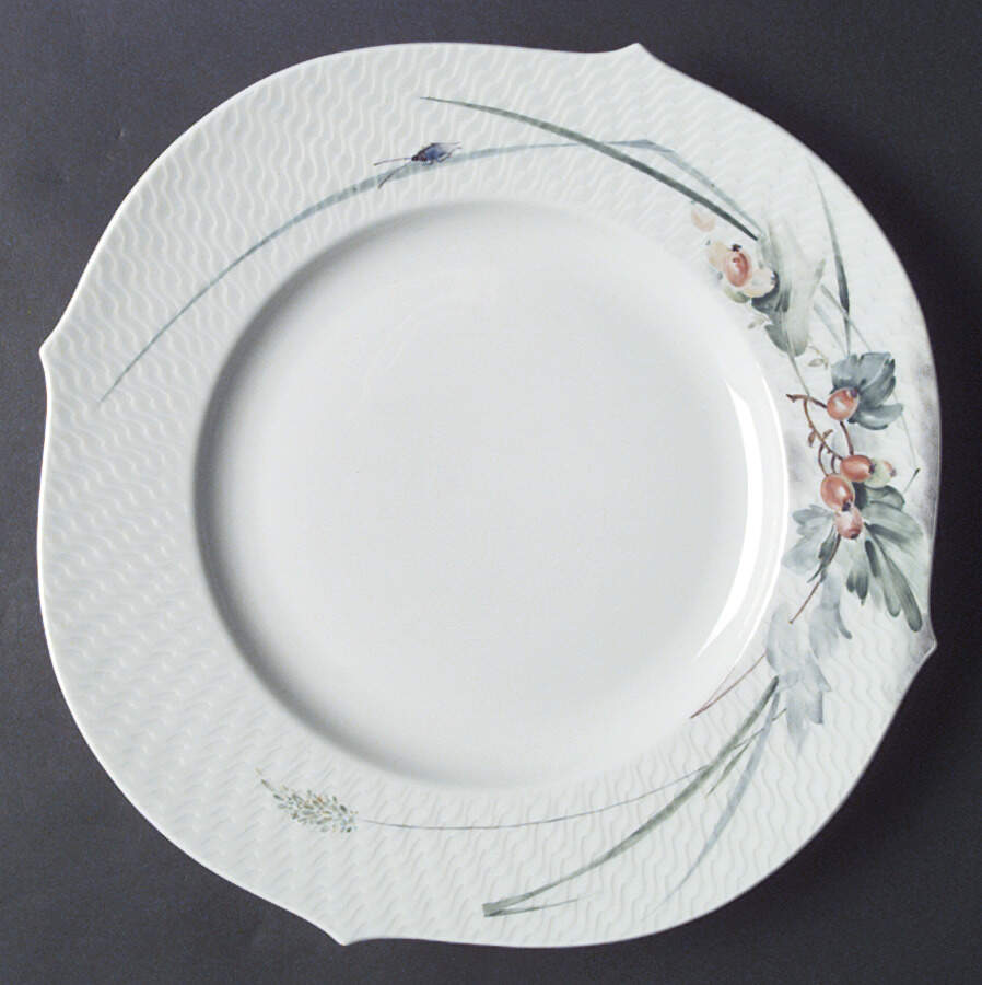 Woodland Flora Bread & Butter Plate by Meissen (Germany)-1