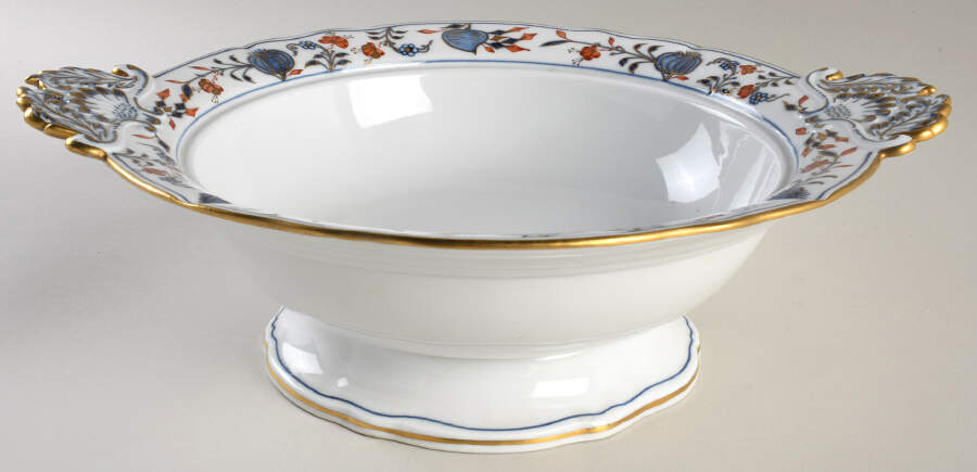 Blue Onion Rich Round Vegetable No Lid by Meissen (Germany)-1