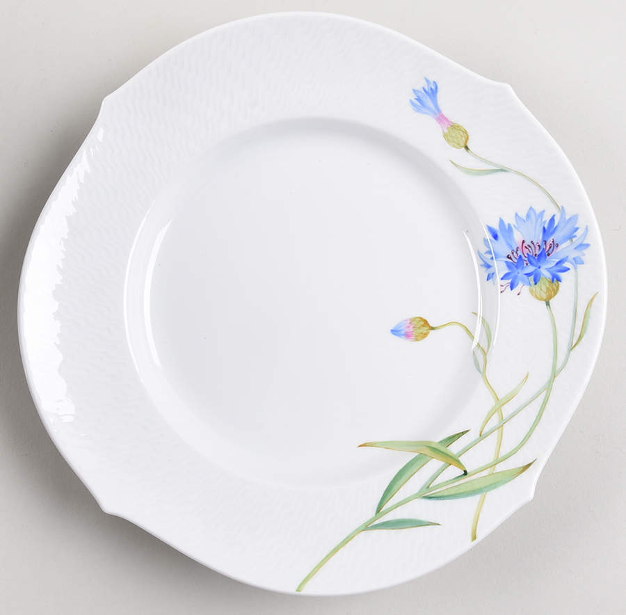 Cornflower Salad/Dessert Plate by Meissen (Germany)-1