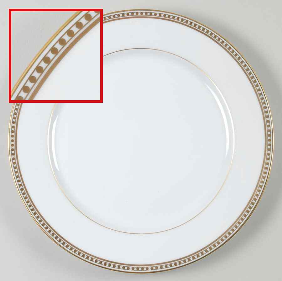Perles Or (Gold) Dinner Plate by Michael C Fina-1