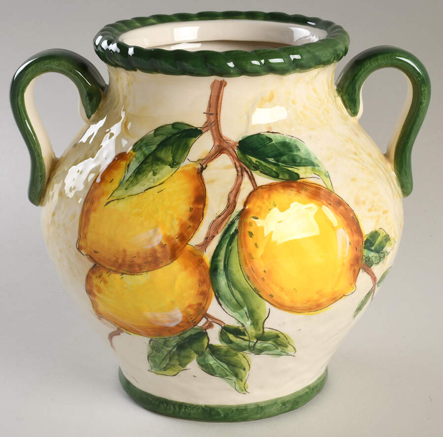Rustic Lemon Large Canister No Lid by Maxcera Corp-1