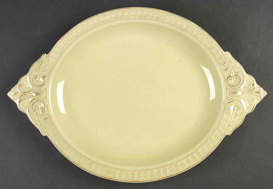 Venice Green 15" Oval Serving Platter by Matceramica-1