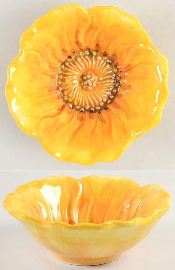 Flowers 5" Sculpted All Purpose Bowl by Maxcera Corp-1
