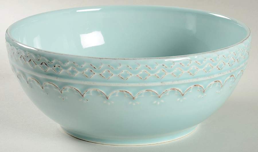 Batalha Blue 9" Salad Serving Bowl by Matceramica-1