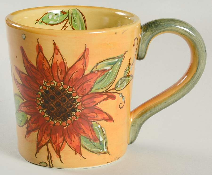 Golden Sunflower Mug by Maxcera Corp-1