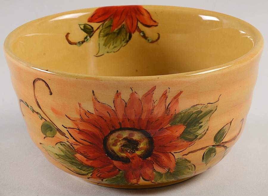 Golden Sunflower Soup/Cereal Bowl by Maxcera Corp-1