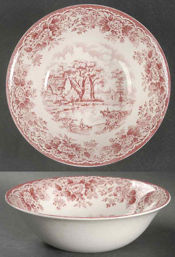Edinburgh Red Coupe Cereal Bowl by Alfred Meakin-1