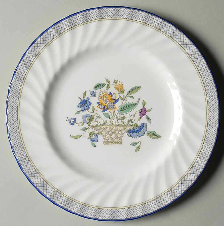 Haddon Hall Trellis Blue Salad Plate by Minton-1