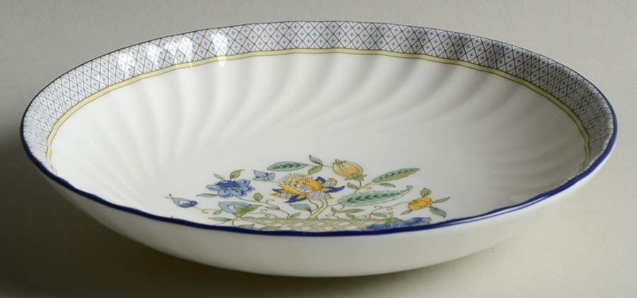Haddon Hall Trellis Blue 6" Individual Pasta Bowl by Minton-1