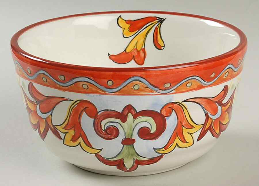 Orange Gold Talavera Soup/Cereal Bowl by Maxcera Corp-1