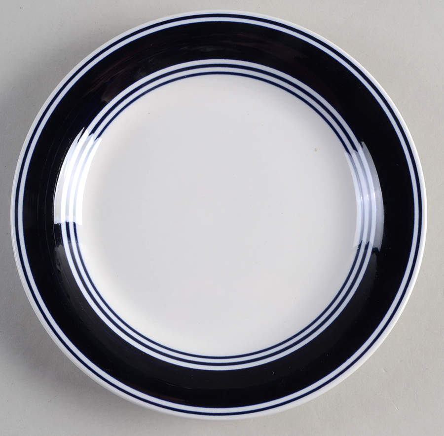 Casual Banded Cobalt Blue Salad Plate by Mainstays-1