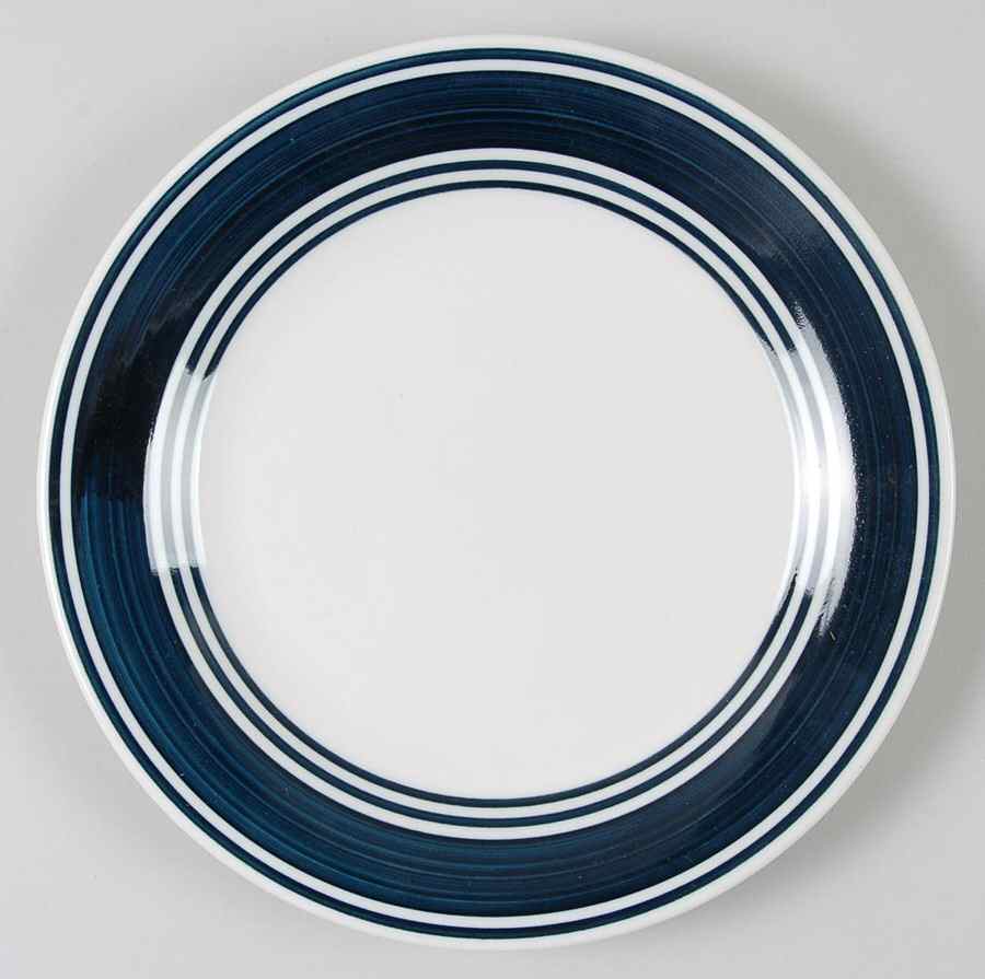 Casual Banded Cobalt Blue Salad Plate by Mainstays-1