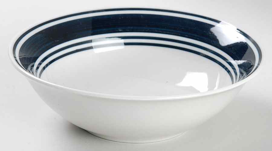 Casual Banded Cobalt Blue Soup/Cereal Bowl by Mainstays-1