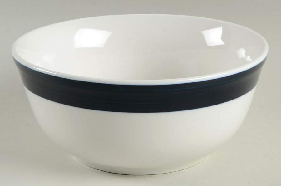 Casual Banded Cobalt Blue Soup/Cereal Bowl by Mainstays-1