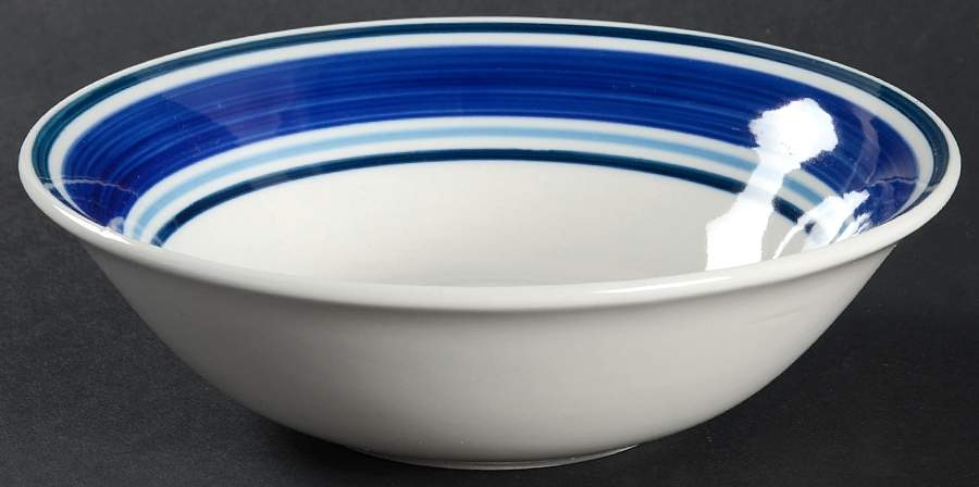 Casual Banded Royal Blue Soup/Cereal Bowl by Mainstays-1