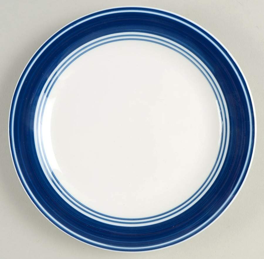 Casual Banded Royal Blue Bread & Butter Plate by Mainstays-1