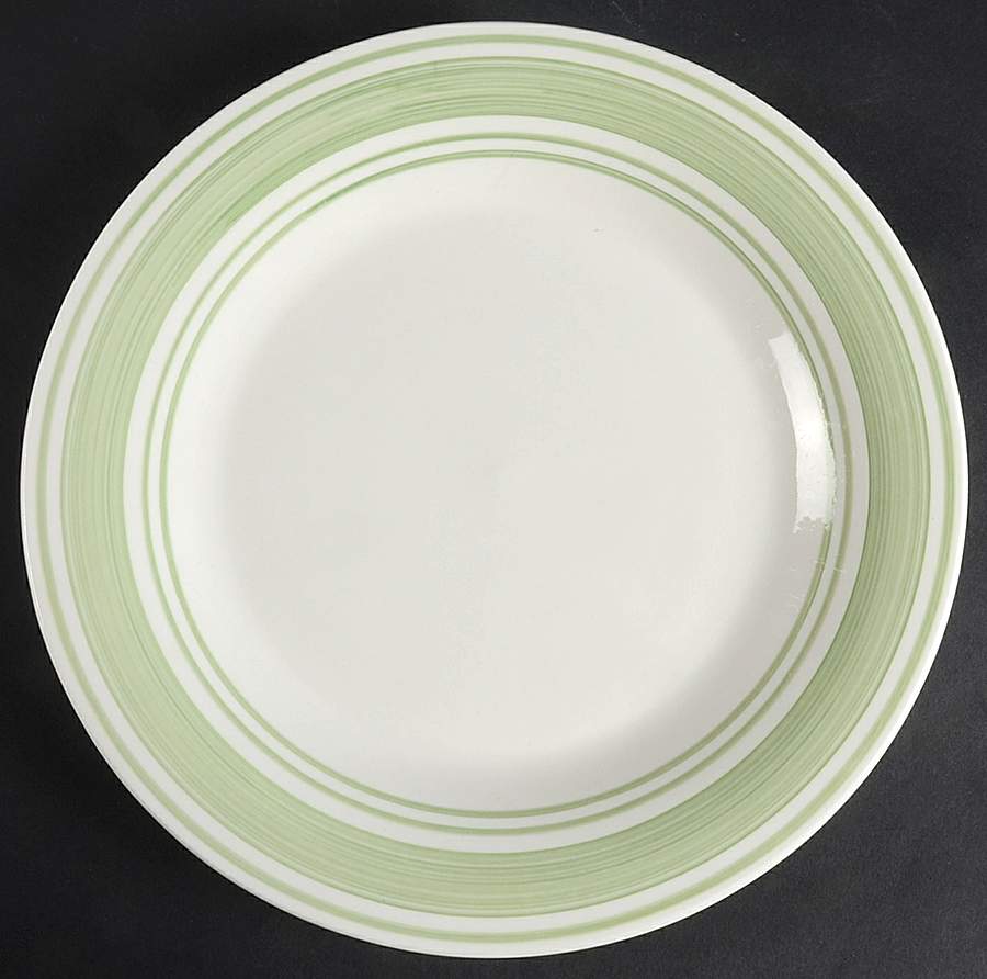 Casual Banded Green Dinner Plate by Mainstays-1
