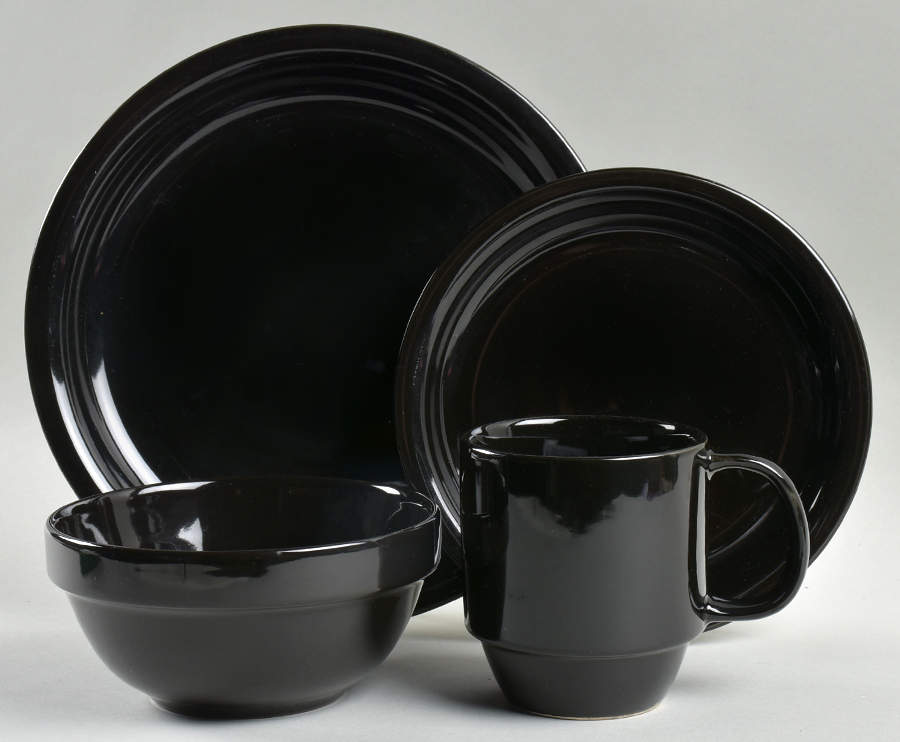 Stackables Black 4 Piece Place Setting by Mainstays-1