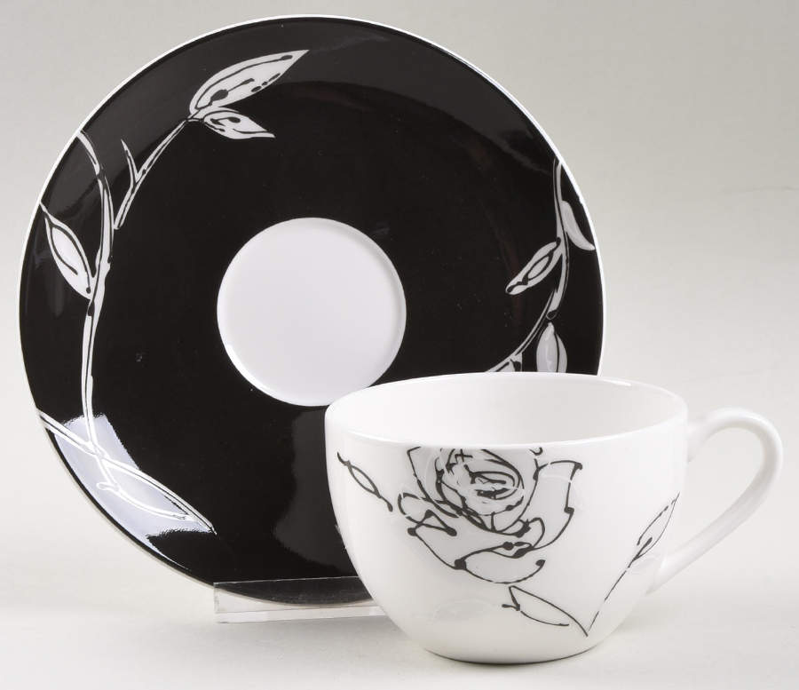 Urban Rose Flat Cup & Saucer Set by Mikasa-1